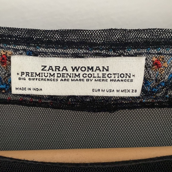 Zara tops Zara Premium Collection Beaded and Embroidered Top Size Medium - Picture 7 of 8